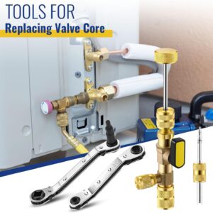 HVAC Valve Core Tool Kit with 20 Cores for R410a R32 R22 Service