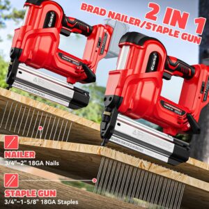 Milwaukee M18 18GA Cordless Brad Nailer & Stapler | 2-in-1 DIY Power Tool