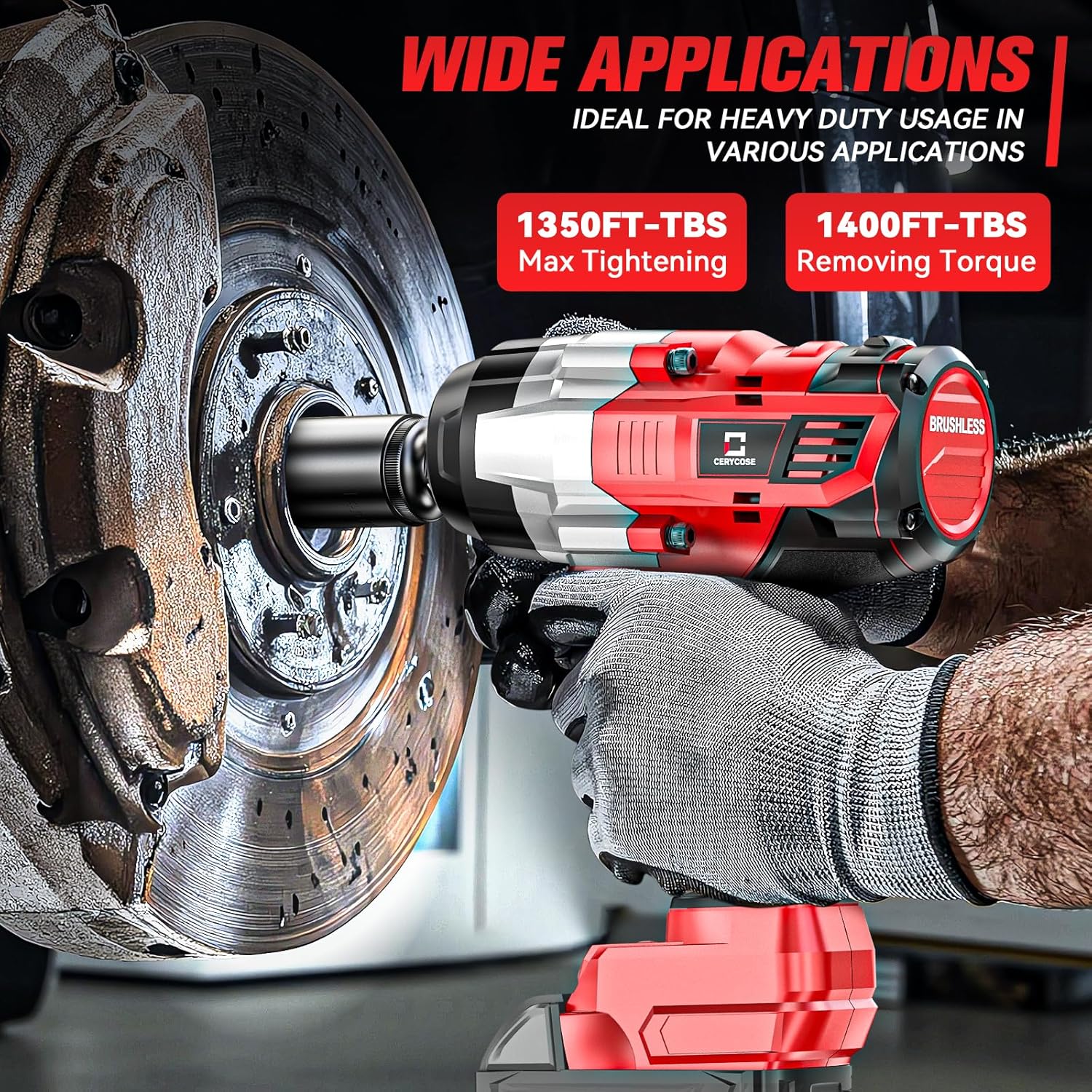 Milwaukee 18V 1/2" Cordless Impact Wrench 1400 ft-lbs Brushless High Torque Tool 2 Milwaukee 18V 1/2" Cordless Impact Wrench 1400 ft-lbs Brushless High Torque Tool - Image 2