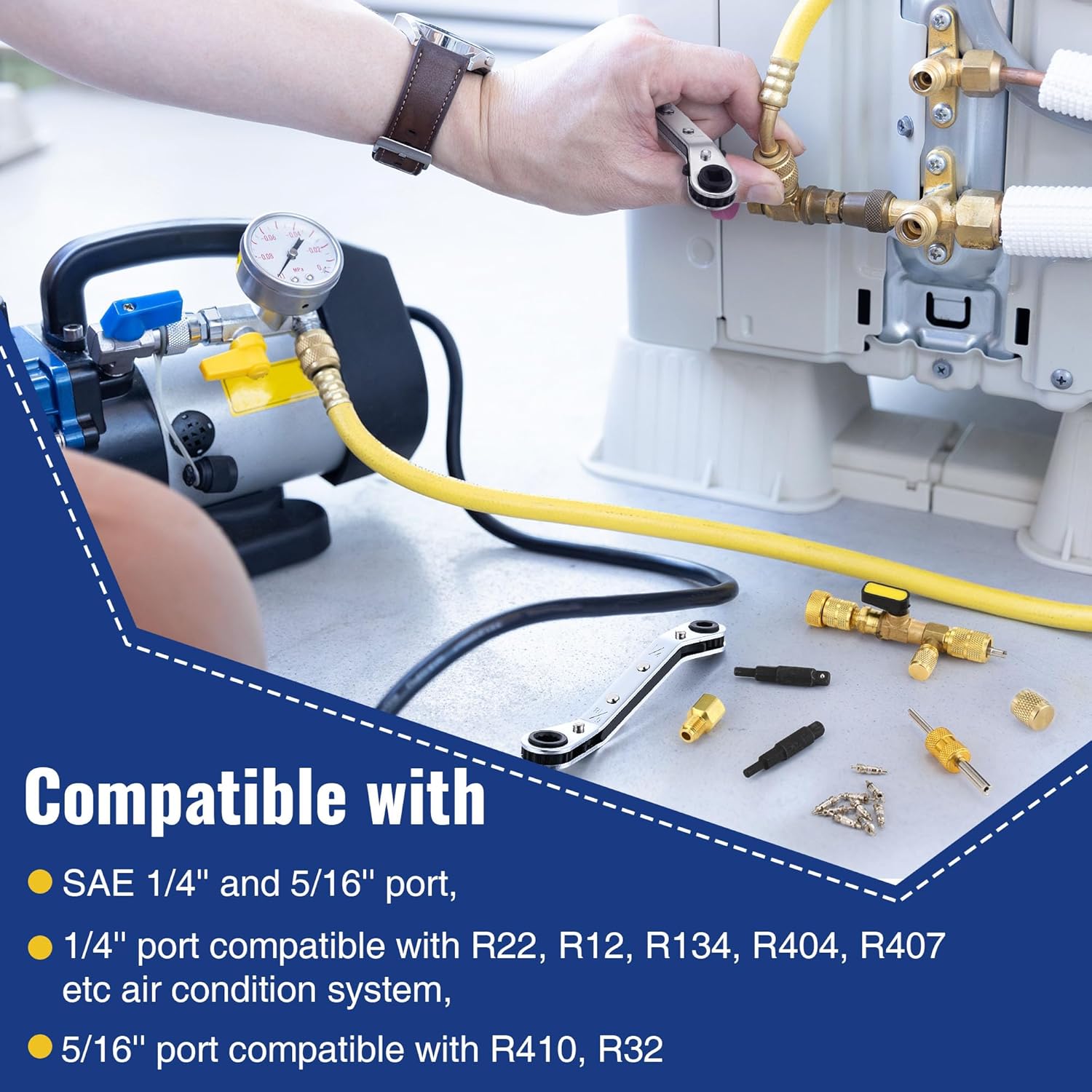 HVAC Valve Core Tool Kit with 20 Cores for R410a R32 R22 Service 8 HVAC Valve Core Tool Kit with 20 Cores for R410a R32 R22 Service - Image 8