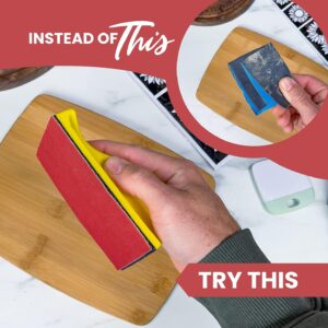 SCORCH 16pc Hand Sanding Kit with 5 Grits 80-600 Reusable Block Set