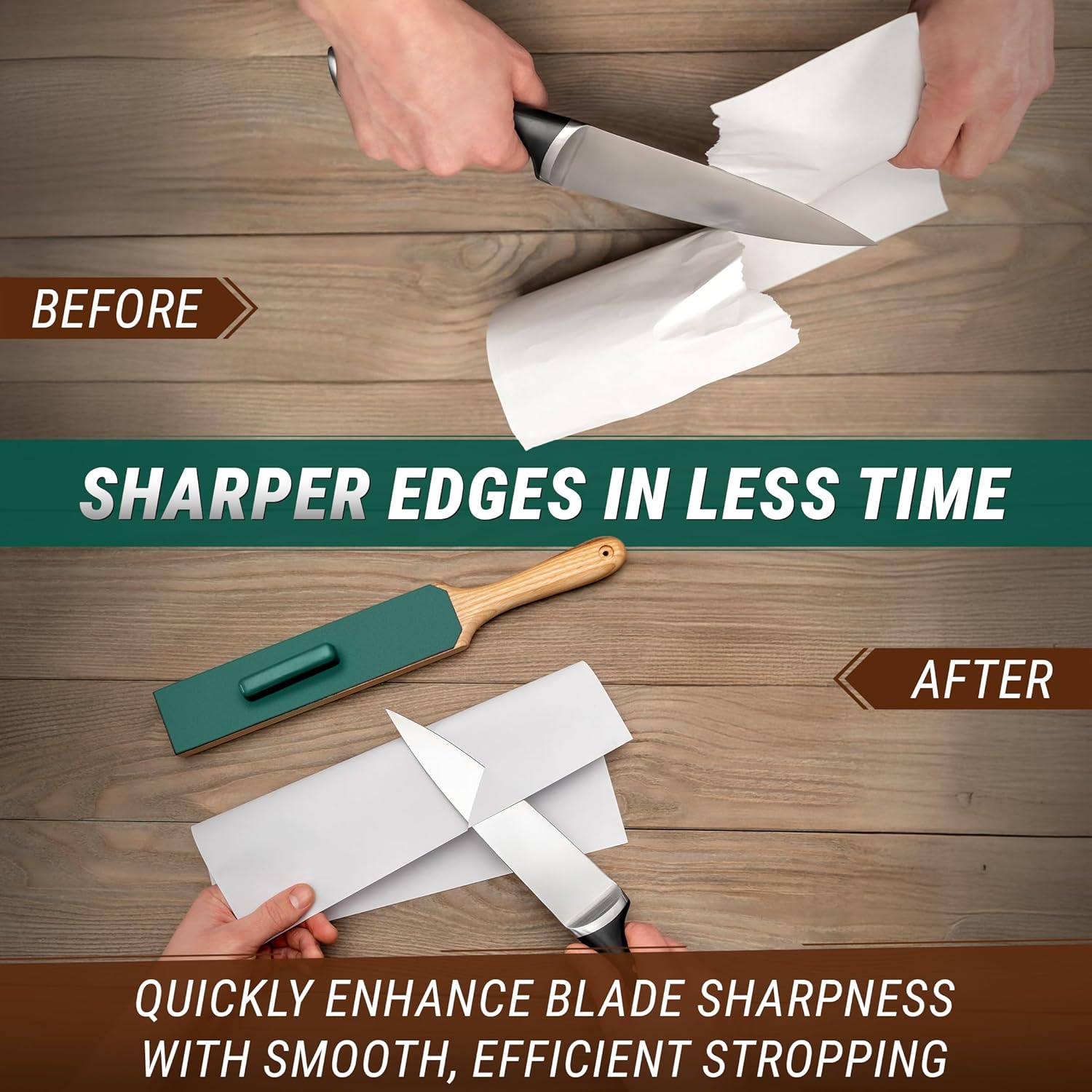 BeaverCraft 14" Leather Strop Kit for Razor Sharp Knives & Wood Carving Tools 5 BeaverCraft 14" Leather Strop Kit for Razor Sharp Knives & Wood Carving Tools - Image 5