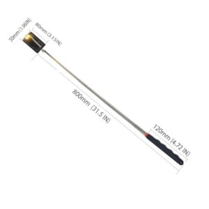 Professional LED Telescoping Inspection Mirror with 360° Swivel & Lights