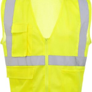 J.J. Keller 3-Pack L/XL Type R Class 2 Hi-Vis Lime Safety Vests SAFEGEAR
