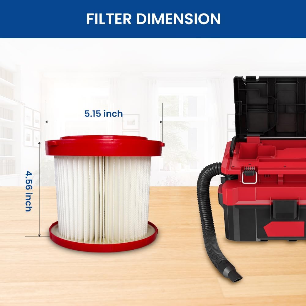 Premium Milwaukee M18 HEPA Vacuum Filters 4-Pack | Compatible 0780-20 0880-20 Models 5 Premium Milwaukee M18 HEPA Vacuum Filters 4-Pack | Compatible 0780-20 0880-20 Models - Image 5