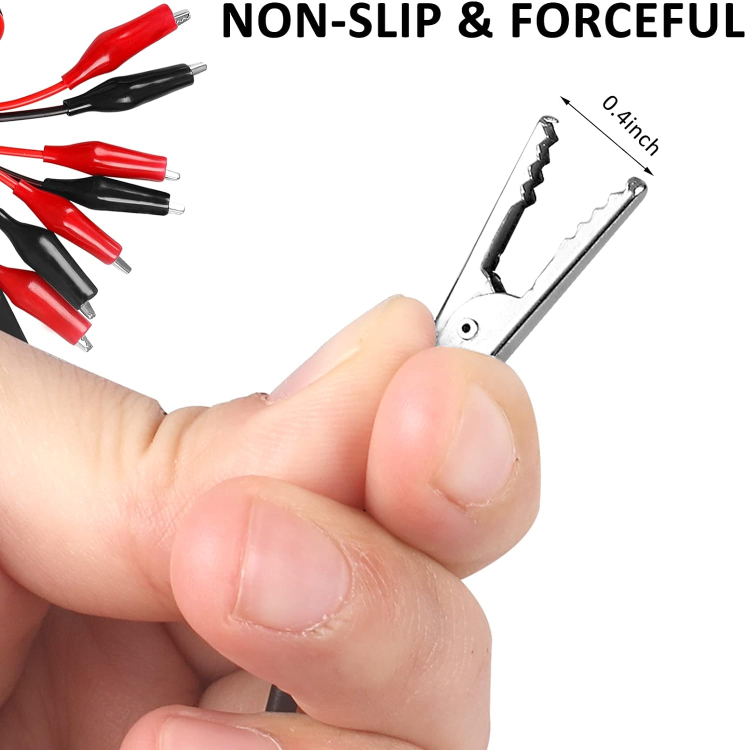 4 Pack Insulated Alligator Clip Test Leads - 1M Red Black Jumper Wires for Circuit 4 4 Pack Insulated Alligator Clip Test Leads - 1M Red Black Jumper Wires for Circuit - Image 4