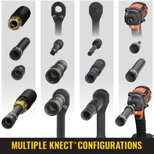 Klein Tools 65618 KNECT Color-Coded Flip-10 SAE Deep Impact Socket Set with Case