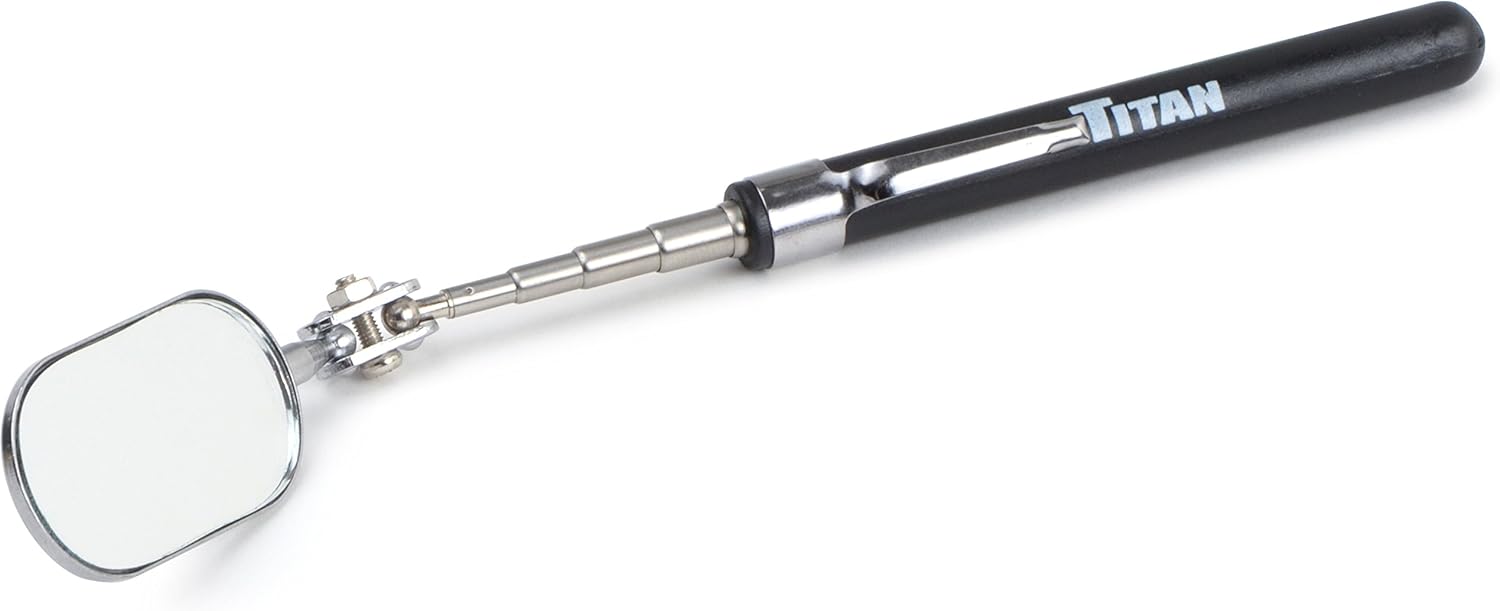 Titan 11185 Adjustable Telescoping Inspection Mirror for Mechanics | 1x2 Oval 1 hvac tools inspection mirror