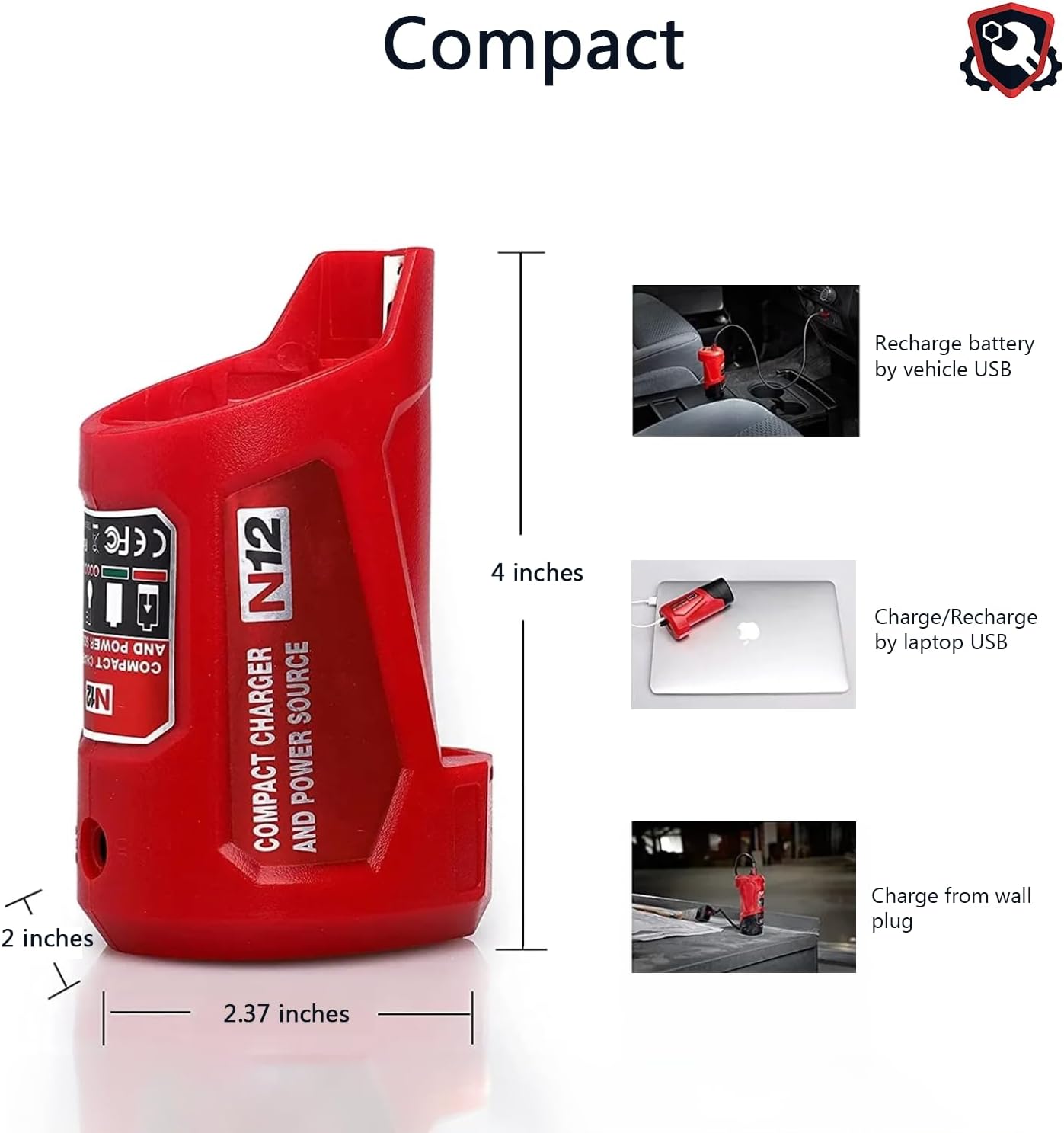 M12 Portable Power Adapter for Milwaukee Heated Jacket Battery Station 2 M12 Portable Power Adapter for Milwaukee Heated Jacket Battery Station - Image 2