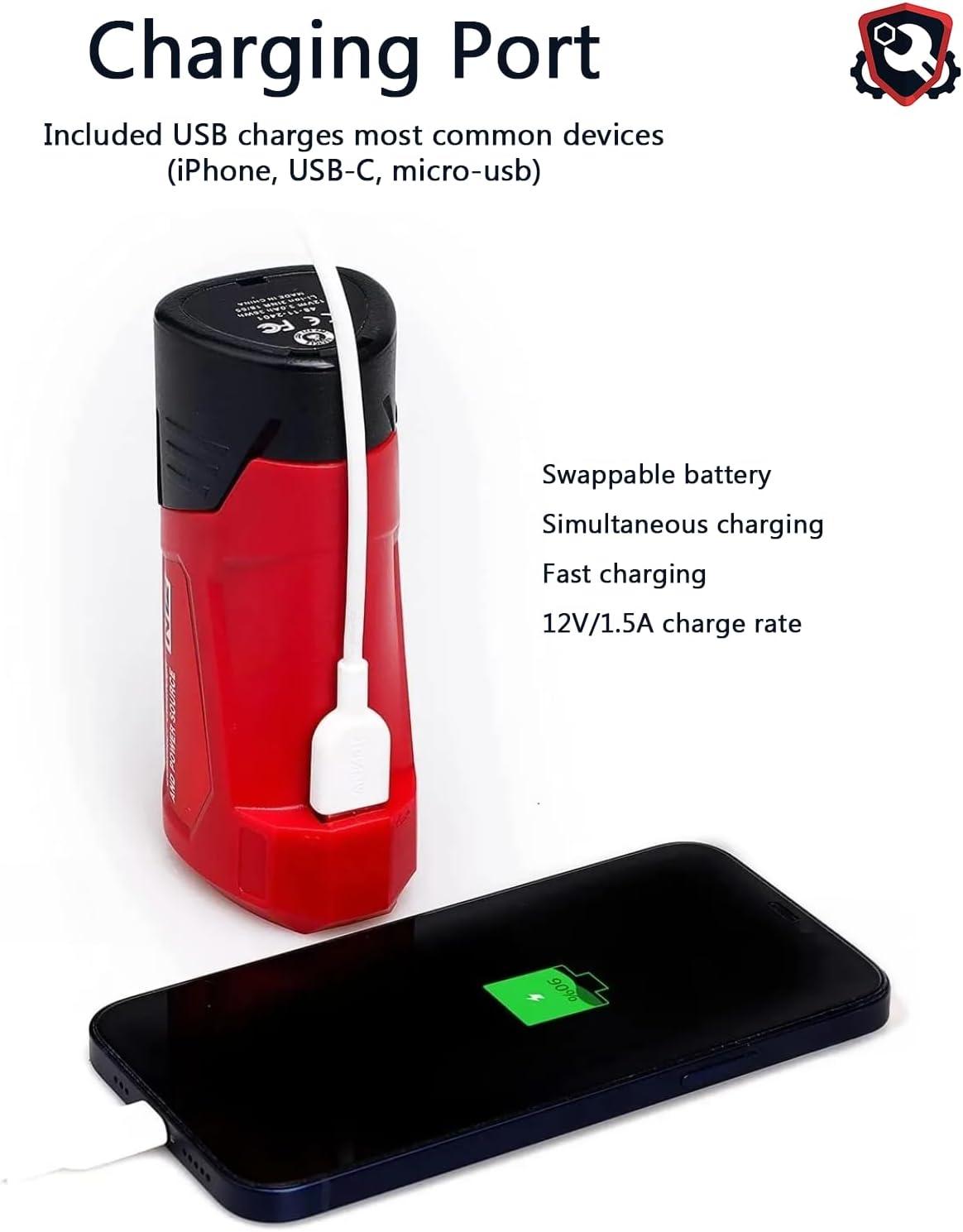 M12 Portable Power Adapter for Milwaukee Heated Jacket Battery Station 3 M12 Portable Power Adapter for Milwaukee Heated Jacket Battery Station - Image 3