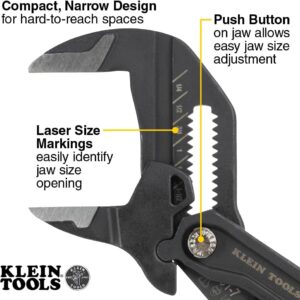 Klein Tools Adjustable Plier Wrench Set – Compact Parallel Smooth Jaw 7″/10″