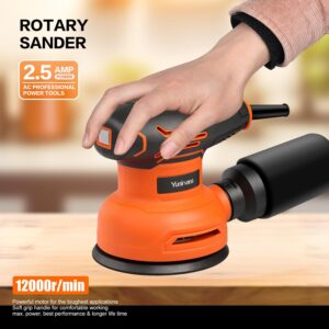 Pro 5″ Orbital Sander: 2.5Amp Motor, 15 Discs, 6-Speed Variable Control