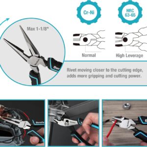 DURATECH 4-Piece Pliers Set | Premium Tool Kit for Basic Home Repairs