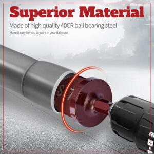 8PC HVAC Drill Bit Set: Swaging Tool, Pipe Expander & Flaring Kit w/Cutter