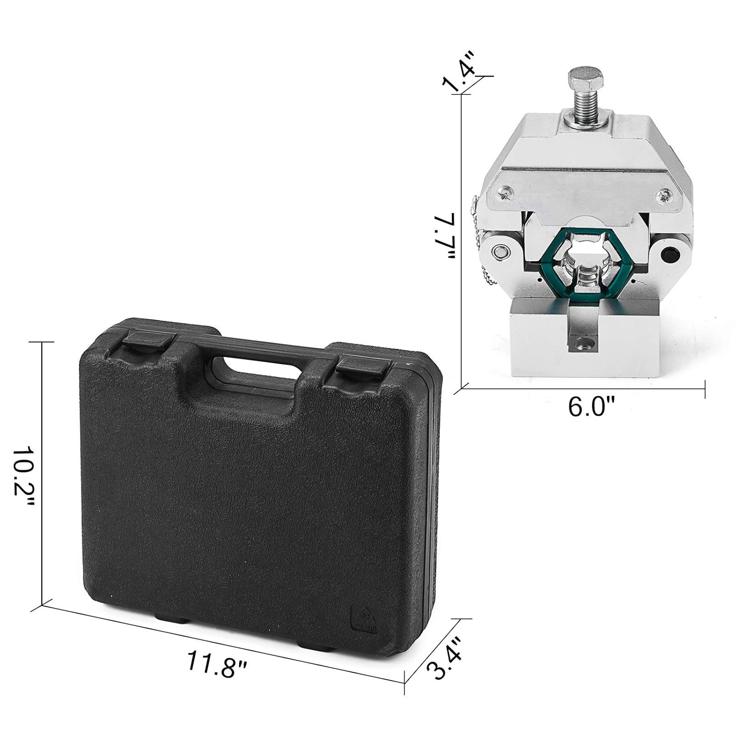 Professional Manual AC Hose Crimper Kit 71550 with 4 Dies for HVAC Repair 2 Professional Manual AC Hose Crimper Kit 71550 with 4 Dies for HVAC Repair - Image 2