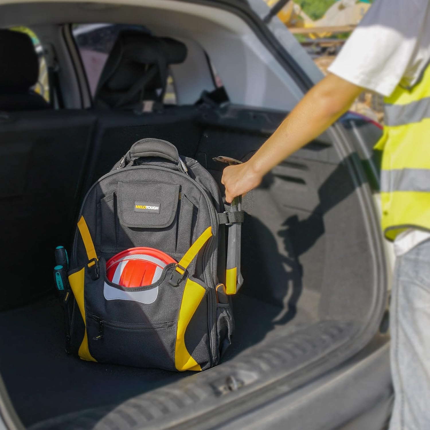 Heavy Duty Wheeled Tool Bag for Pros: Yellow Rolling Toolbox Organizer 3 Heavy Duty Wheeled Tool Bag for Pros: Yellow Rolling Toolbox Organizer - Image 3