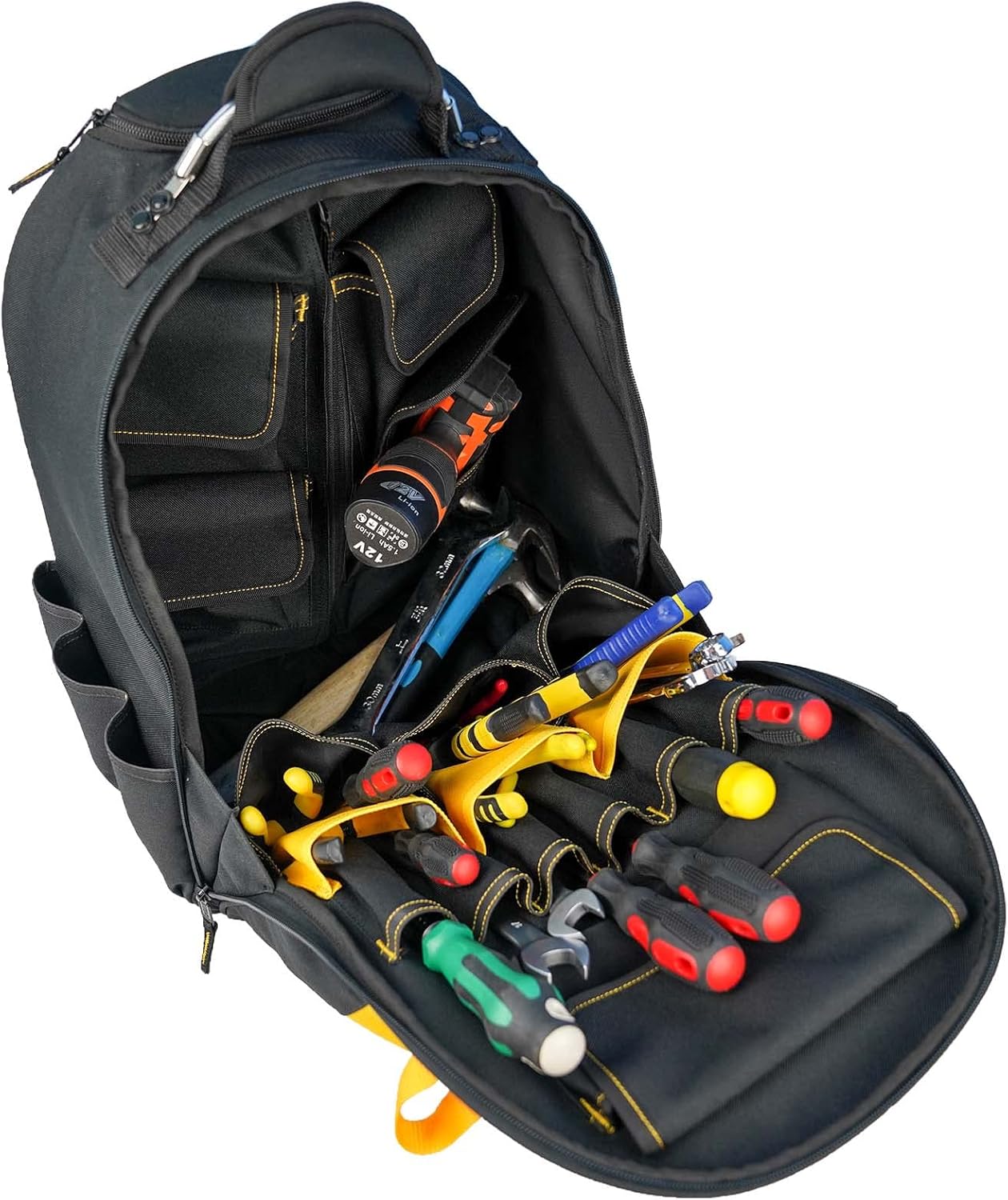 Heavy Duty Wheeled Tool Bag for Pros: Yellow Rolling Toolbox Organizer 8 Heavy Duty Wheeled Tool Bag for Pros: Yellow Rolling Toolbox Organizer - Image 8