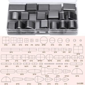 Leather Punch Tool Set: 52 Shapes Craft Punch for Belts, DIY Crafting