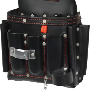 Electrician Tool Pouch Premium Leather with Molded Pockets