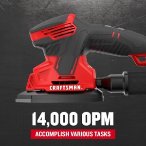 CRAFTSMAN CMEW210 Corded Detail Mouse Sander Kit w/ Attachments & Dust Bag