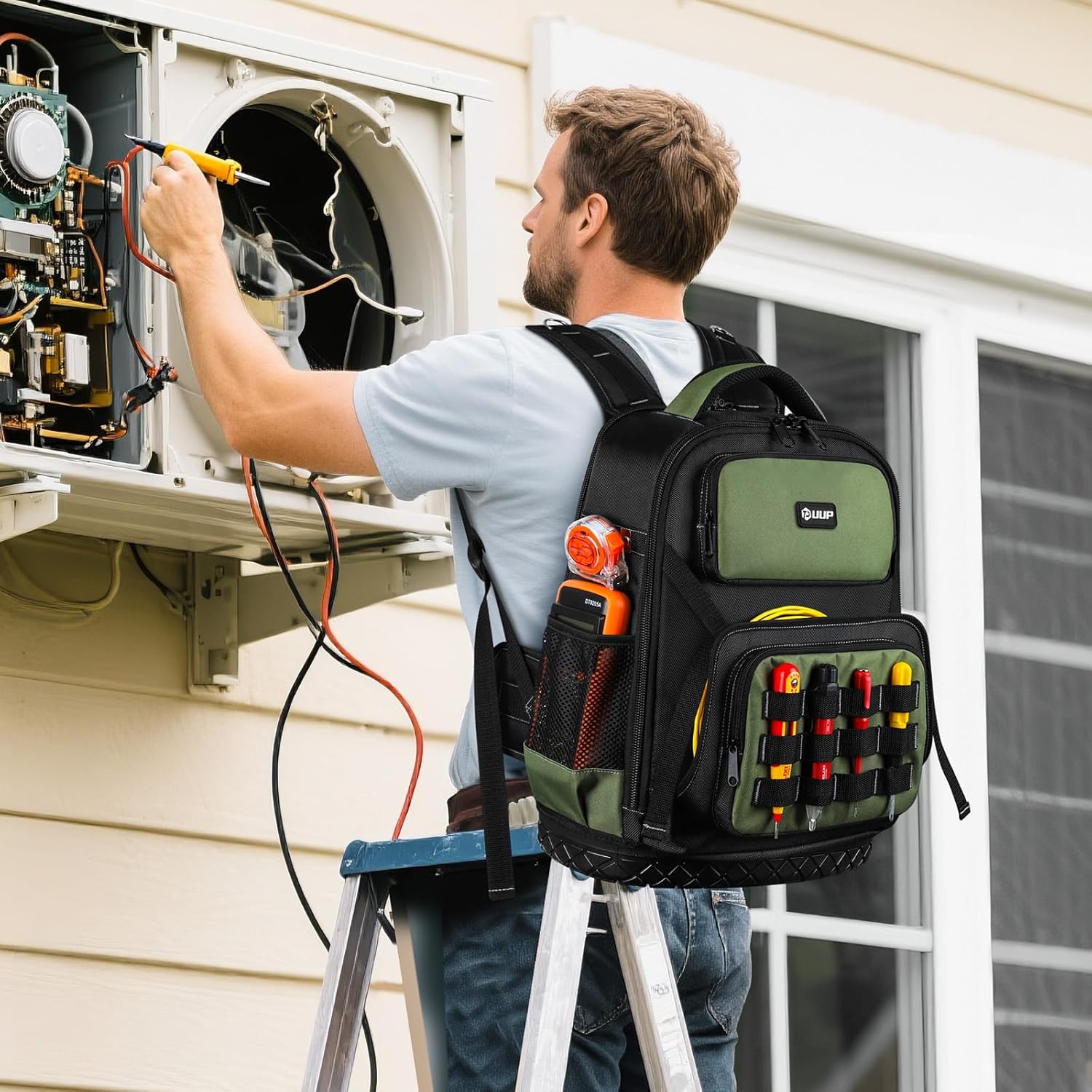 Heavy Duty Tool Backpack 30L Waterproof Electrician HVAC Construction Organizer 6 Heavy Duty Tool Backpack 30L Waterproof Electrician HVAC Construction Organizer - Image 6