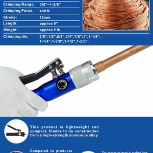 AMZCNC Hydraulic Tube Expander Kit: 11 Heads for 3/8-1-5/8″ Copper Pipes