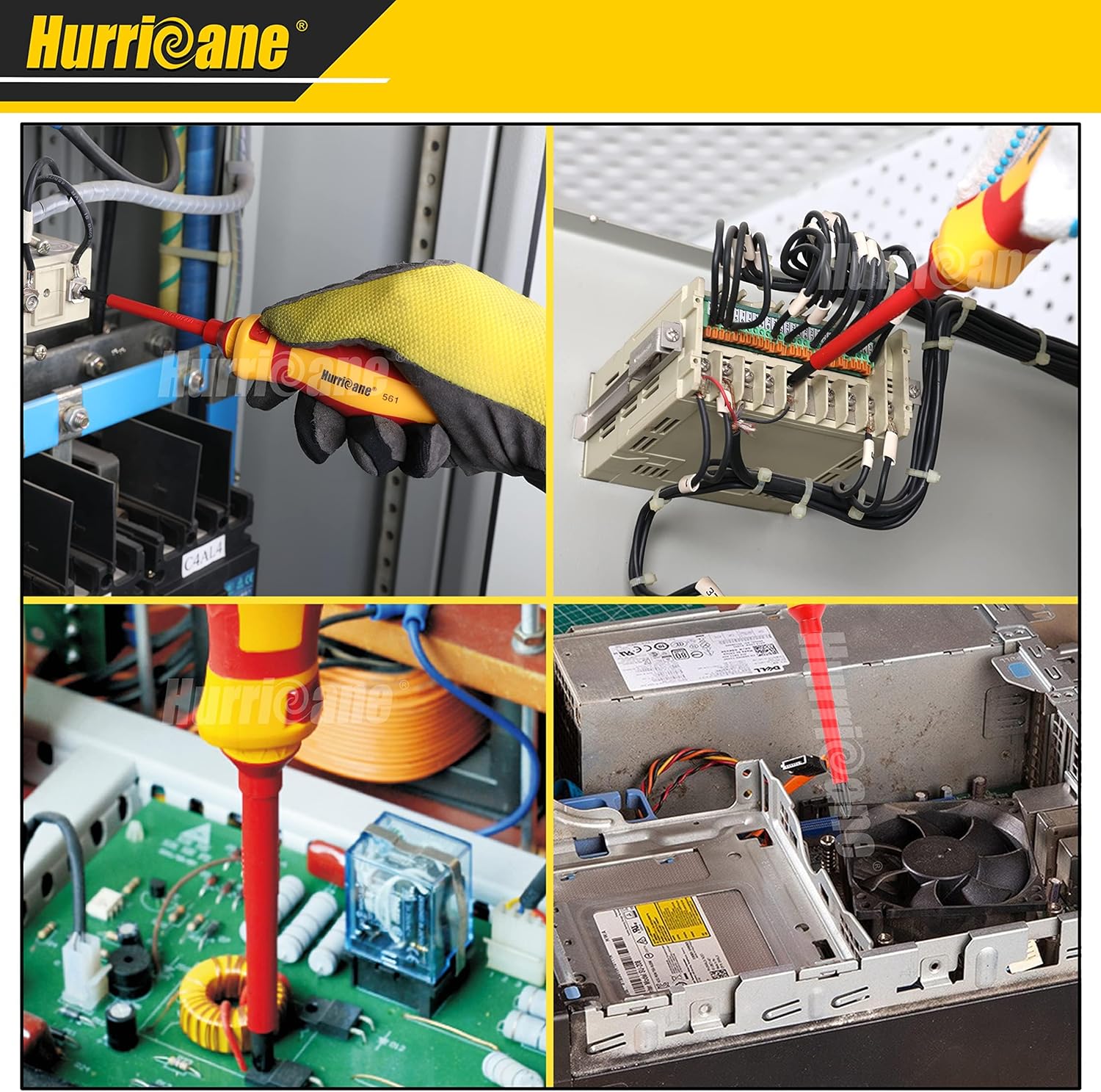 HURRICANE Professional 1000V Insulated Electrician Screwdriver Set 13-PC Magnetic 9 HURRICANE Professional 1000V Insulated Electrician Screwdriver Set 13-PC Magnetic - Image 9