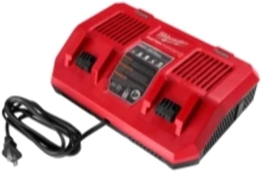 Milwaukee M18 Dual Bay Rapid Charger | Fast Charging for Power Tools Battery 1 Milwaukee 48-59-1802 M18 Dual Bay Simultaneous Rapid Lithium-Ion Charger