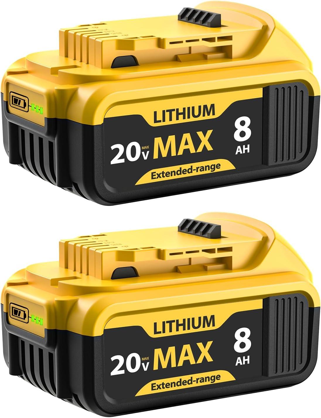 Our Review: 2-Pack 8000mAh Dewalt 20V Max Battery Replacement 1 Our Review: 2-Pack 8000mAh Dewalt 20V Max Battery Replacement