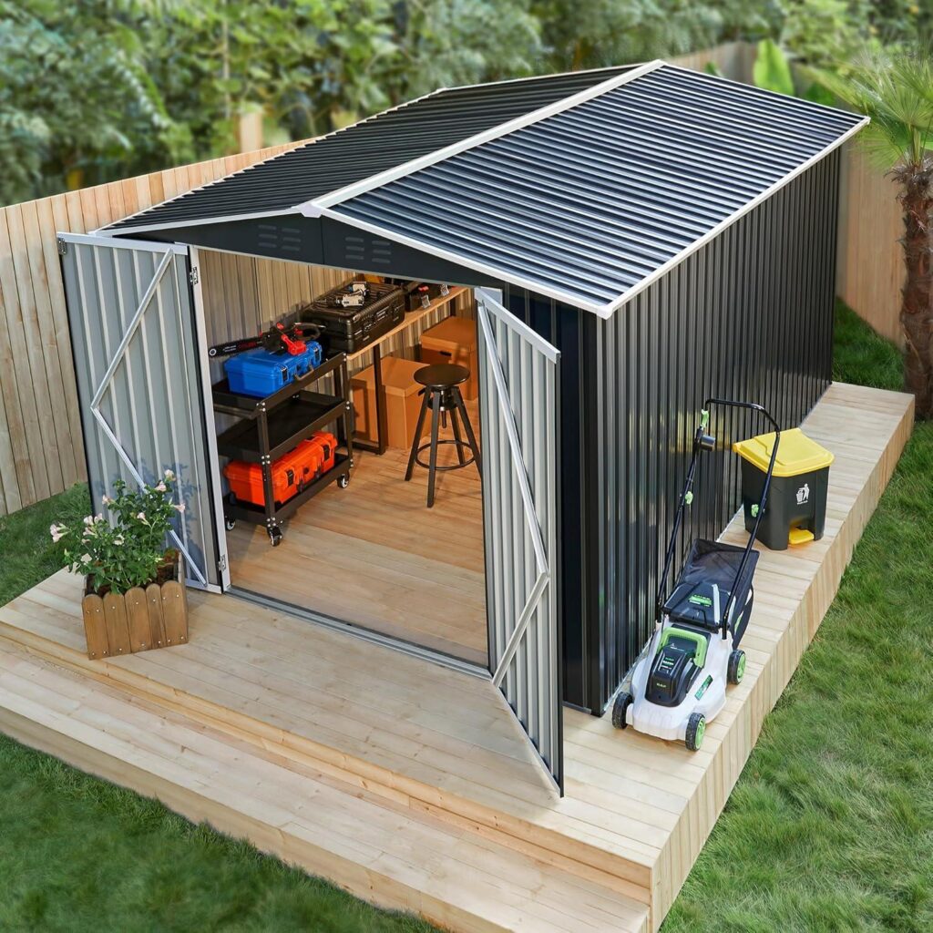 Our Honest Review: Polar Aurora 8x12 Metal Outdoor Storage Shed - Top ...