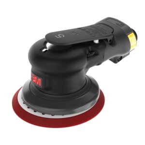 3M Pneumatic Random Orbital Sander, 88937, 5 in, Non-Vacuum, 3/16 in Orbit, Lightweight and Comfortable, 12000 RPM, .28 HP (209W) Motor, Variable Speed