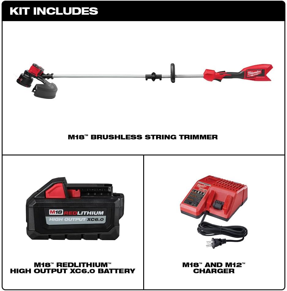 Milwaukee M18 Cordless Brushless String Trimmer 18V Powerful Lawn Maintenance Kit 2 Milwaukee M18 Cordless Brushless String Trimmer 18V Powerful Lawn Maintenance Kit - Image 2