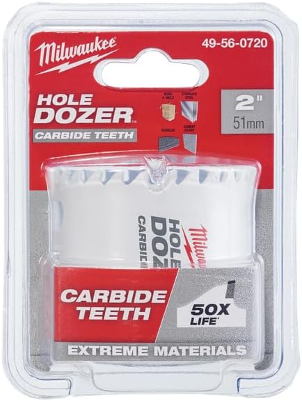 Milwaukee 2-Inch Carbide Teeth Hole Saw for Precise Metal & Wood Cutting 6 Milwaukee 2-Inch Carbide Teeth Hole Saw for Precise Metal & Wood Cutting - Image 6