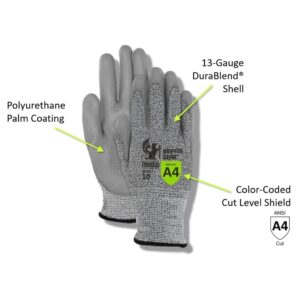 MAGID A4 Cut-Resistant Polyurethane Work Gloves | 12 Pairs | Size 9/L