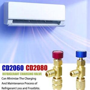 R410A R22 HVAC Core Depressor Tool 1/4″ 5/16″ Valve Removal Charging Kit