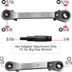 4-in-1 HVAC Pro Ratchet Wrench Set: Refrigeration & AC Repair Tool Kit