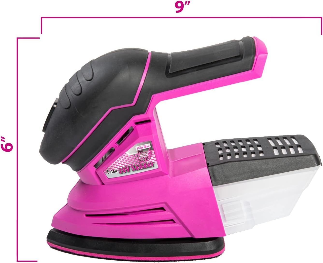 20V Pink Cordless Detail Sander Kit w/ Brushless Motor & 2Ah Battery 10 20V Pink Cordless Detail Sander Kit w/ Brushless Motor & 2Ah Battery - Image 10