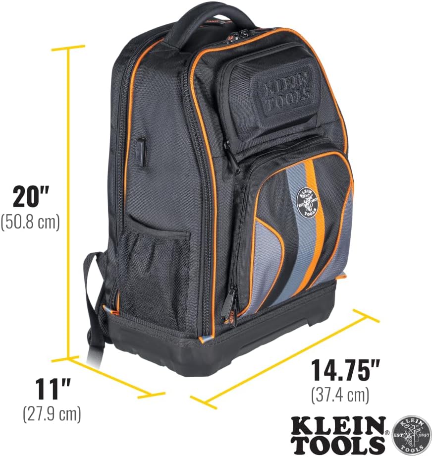 Klein Tools Tech Backpack: 28-Pocket Pro Tool Bag with Charging Port 4 Klein Tools Tech Backpack: 28-Pocket Pro Tool Bag with Charging Port - Image 4