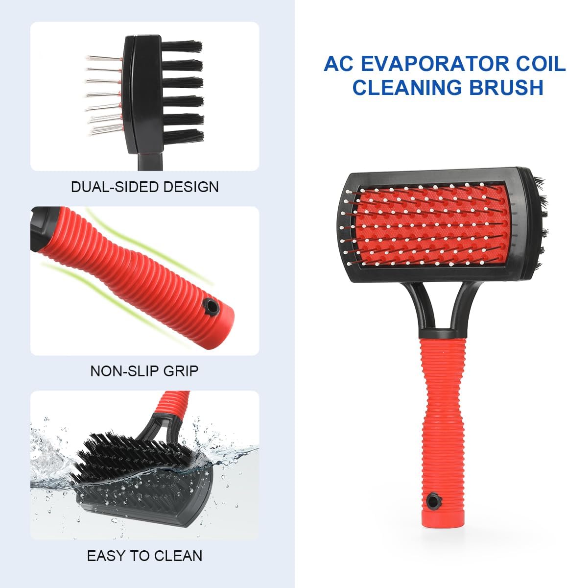 HVAC Coil Cleaning Brush Kit: AC Fin Comb & Evaporator Condenser Cleaner 2 HVAC Coil Cleaning Brush Kit: AC Fin Comb & Evaporator Condenser Cleaner - Image 2