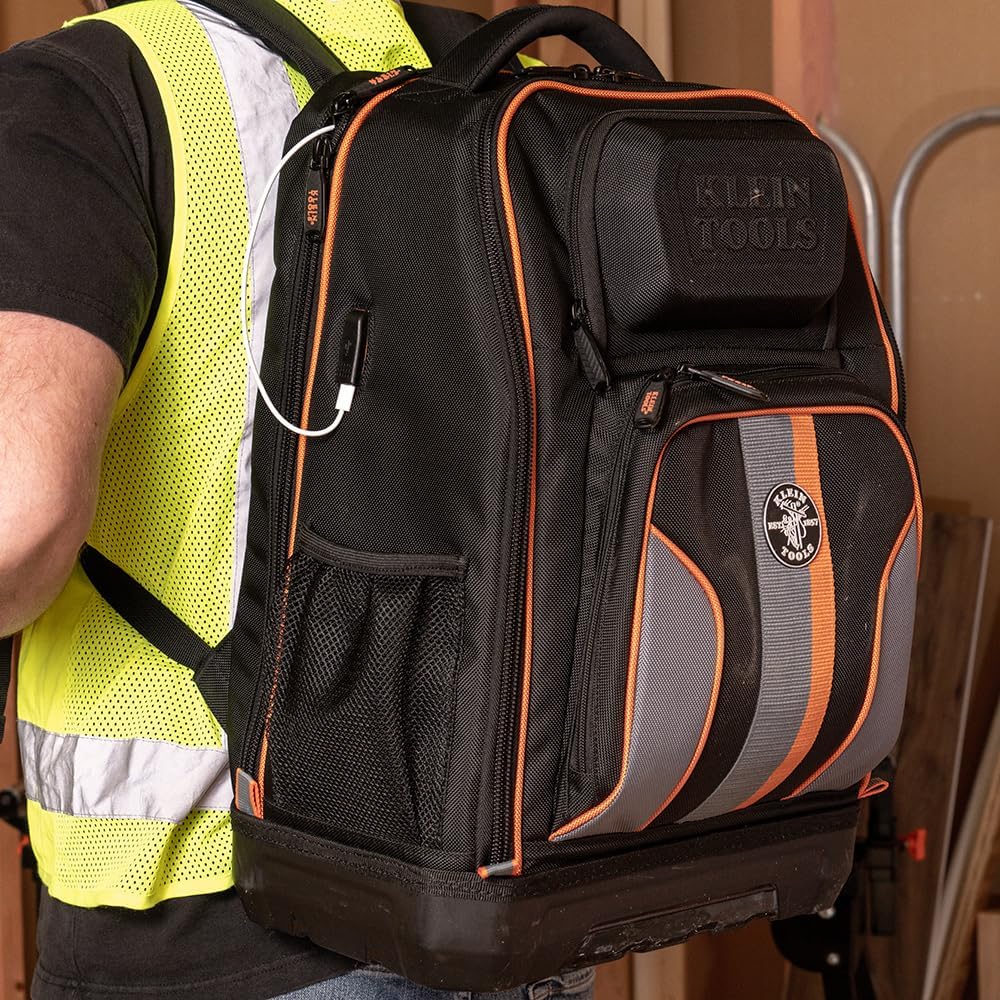 Klein Tools Tech Backpack: 28-Pocket Pro Tool Bag with Charging Port 10 Klein Tools Tech Backpack: 28-Pocket Pro Tool Bag with Charging Port - Image 10