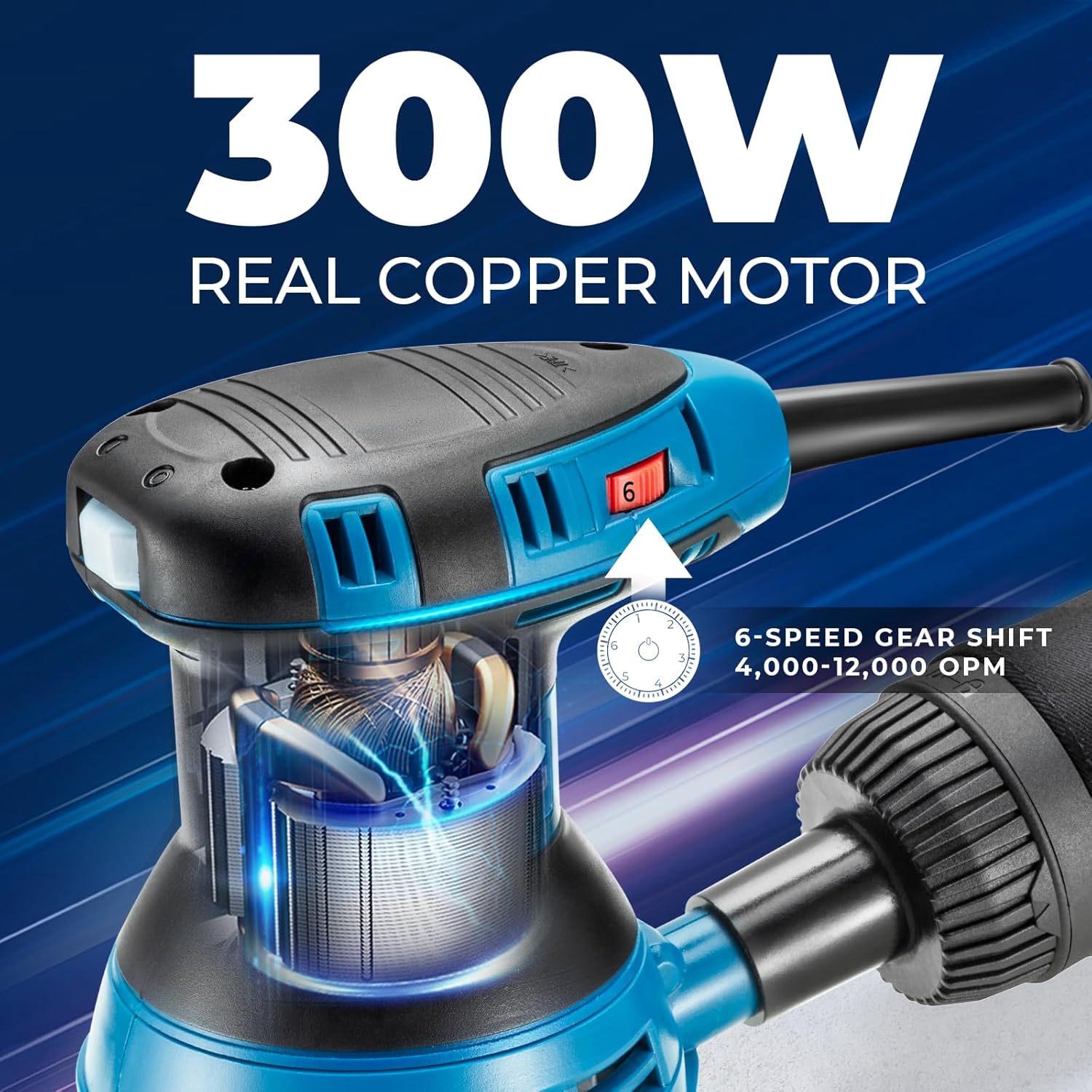 Dong Cheng 5" Orbital Sander 300W | 12000OPM Electric Palm Sander with 6 Speeds 2 Dong Cheng 5" Orbital Sander 300W | 12000OPM Electric Palm Sander with 6 Speeds - Image 2