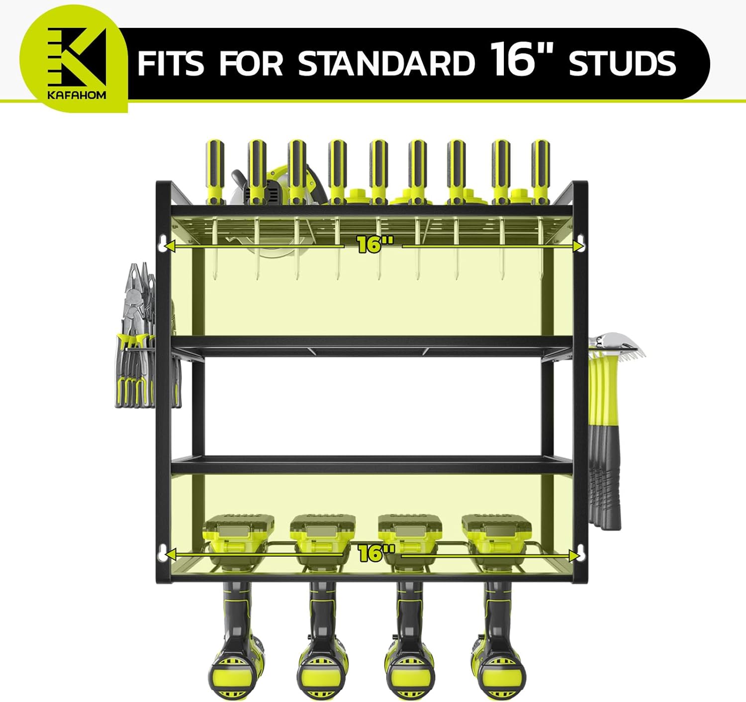 Ultimate Garage Tool Organizer: Heavy-Duty Drill Holder Wall Mount & Tool Storage Rack 3 Ultimate Garage Tool Organizer: Heavy-Duty Drill Holder Wall Mount & Tool Storage Rack - Image 3