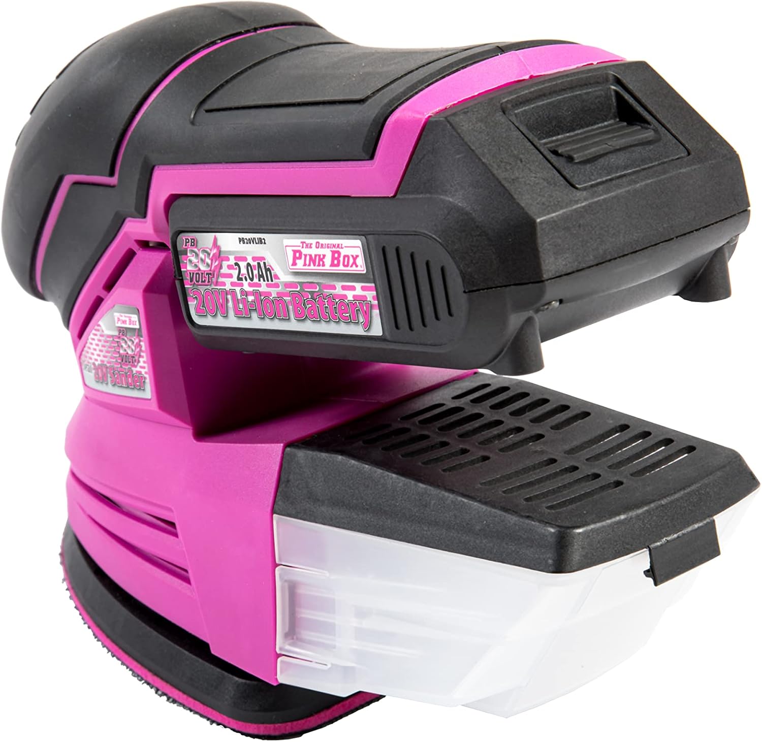 20V Pink Cordless Detail Sander Kit w/ Brushless Motor & 2Ah Battery 7 20V Pink Cordless Detail Sander Kit w/ Brushless Motor & 2Ah Battery - Image 7