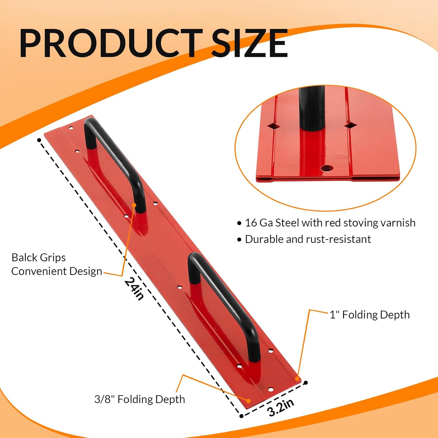 Blulu 24" Steel Sheet Metal Folding Tool for Roofing & HVAC Applications 2 Blulu 24" Steel Sheet Metal Folding Tool for Roofing & HVAC Applications - Image 2