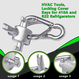 Universal HVAC Locking Key Tool for 410A/R22 Refrigerant Safety Covers