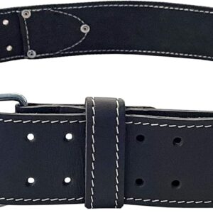 Heavy-Duty Leather Work Belt | McGuire-Nicholas Adjustable 3″ Wide Dark Brown 29″-46″