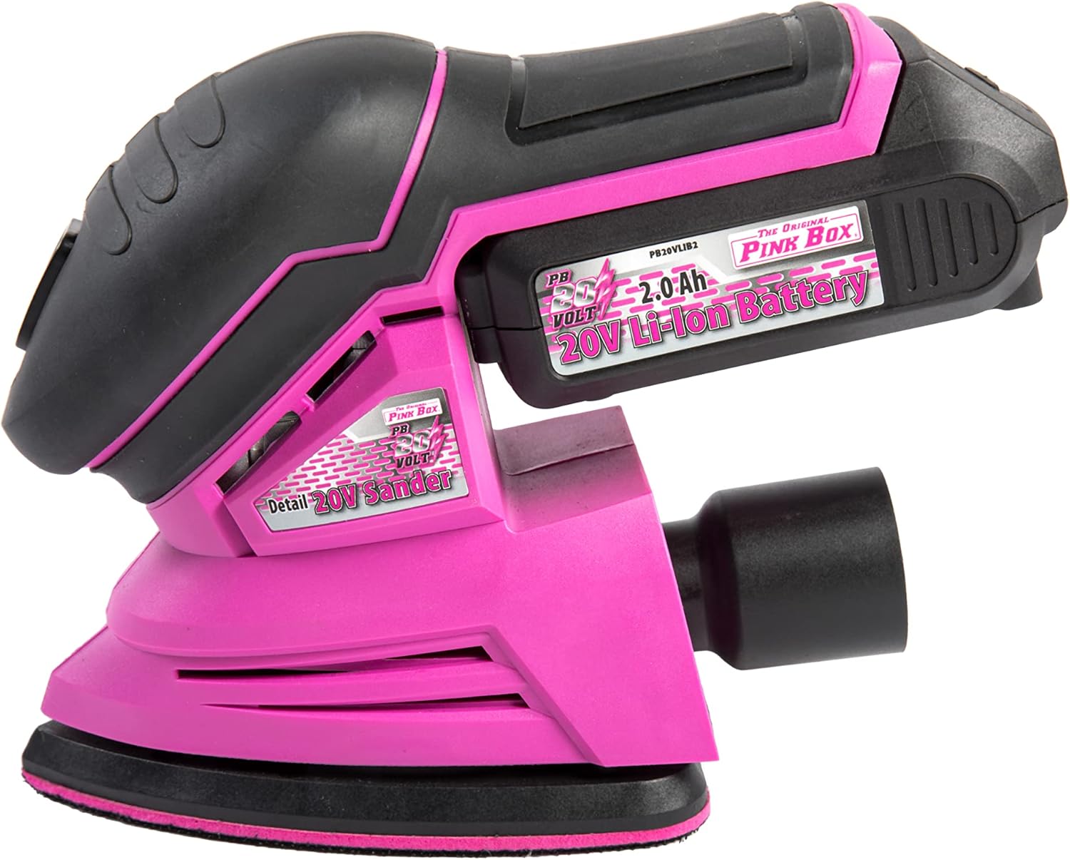 20V Pink Cordless Detail Sander Kit w/ Brushless Motor & 2Ah Battery 8 20V Pink Cordless Detail Sander Kit w/ Brushless Motor & 2Ah Battery - Image 8