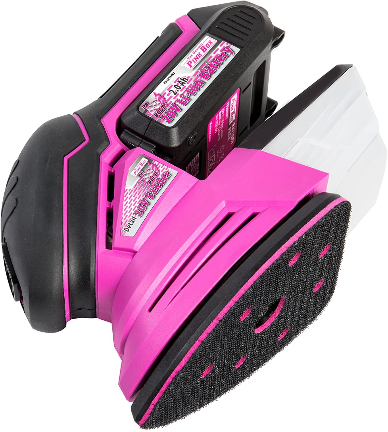 20V Pink Cordless Detail Sander Kit w/ Brushless Motor & 2Ah Battery 6 20V Pink Cordless Detail Sander Kit w/ Brushless Motor & 2Ah Battery - Image 6