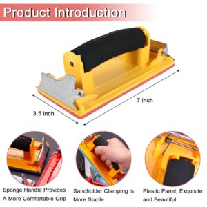 Ergonomic Drywall Hand Sander with Sponge Handle for Wood & Metal Finish
