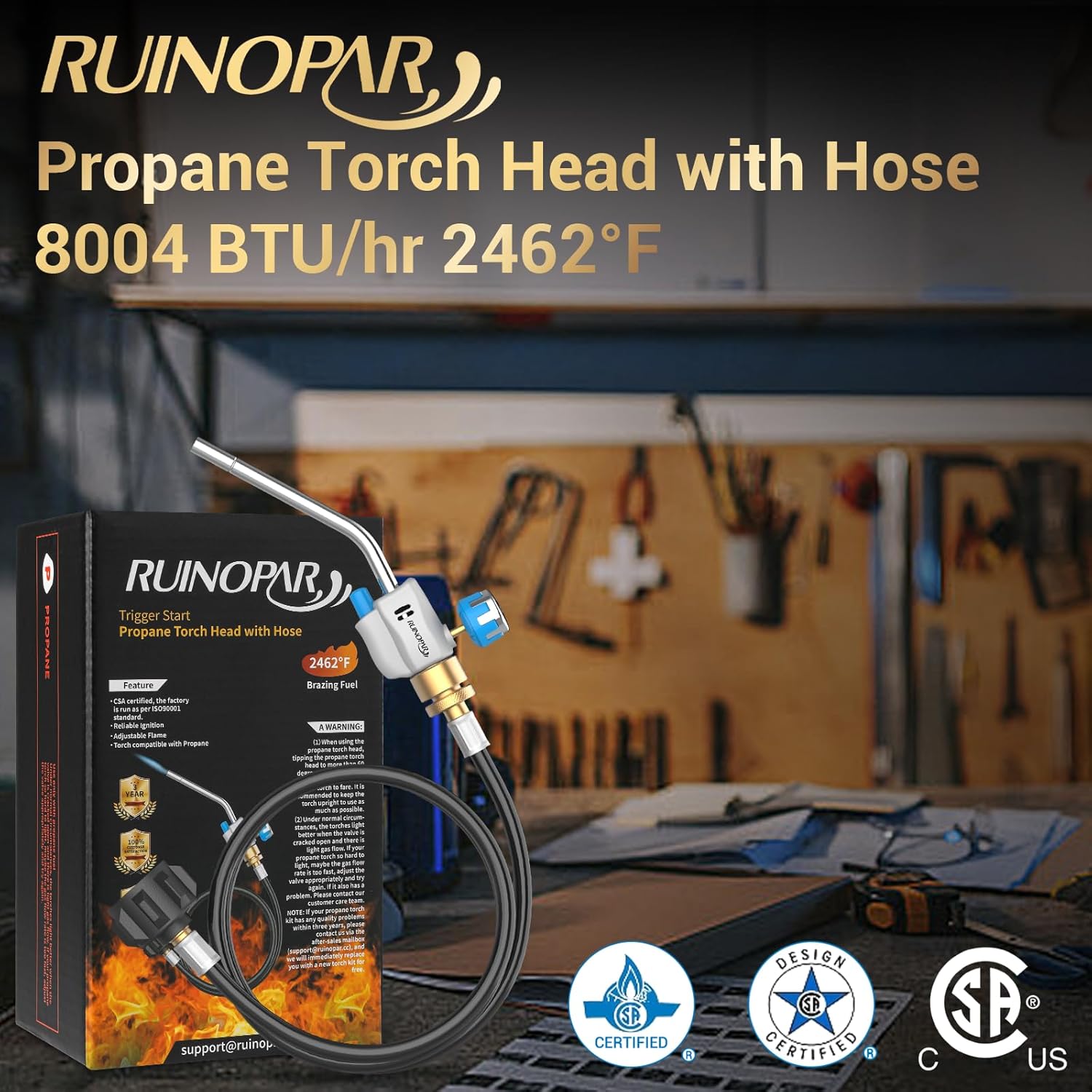 High-Performance Propane Torch Kit with Igniter | Adjustable Flame Welding Torch 7 High-Performance Propane Torch Kit with Igniter | Adjustable Flame Welding Torch - Image 7